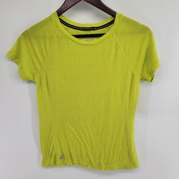 Smartwool Women's Active Ultralight T-Shirt Size XS Bright Green Wool - Picture 2 of 7